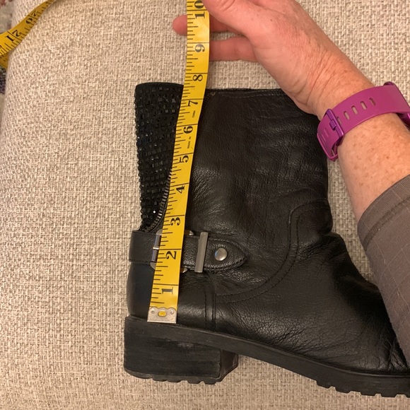 Black sparkle Gianni Bini boots bootie ankle boot size 9 sparkle - Picture 15 of 17